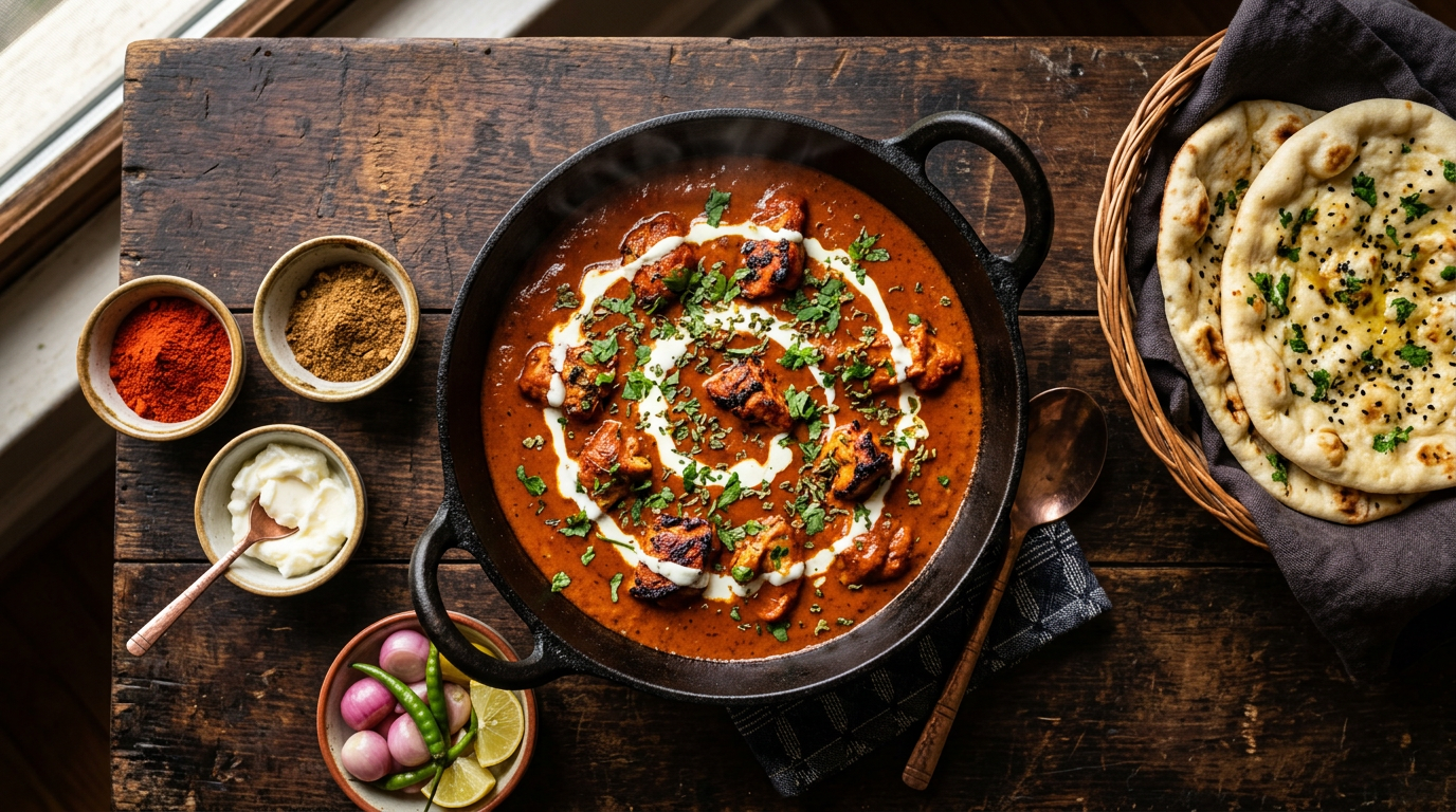 Rich butter chicken curry